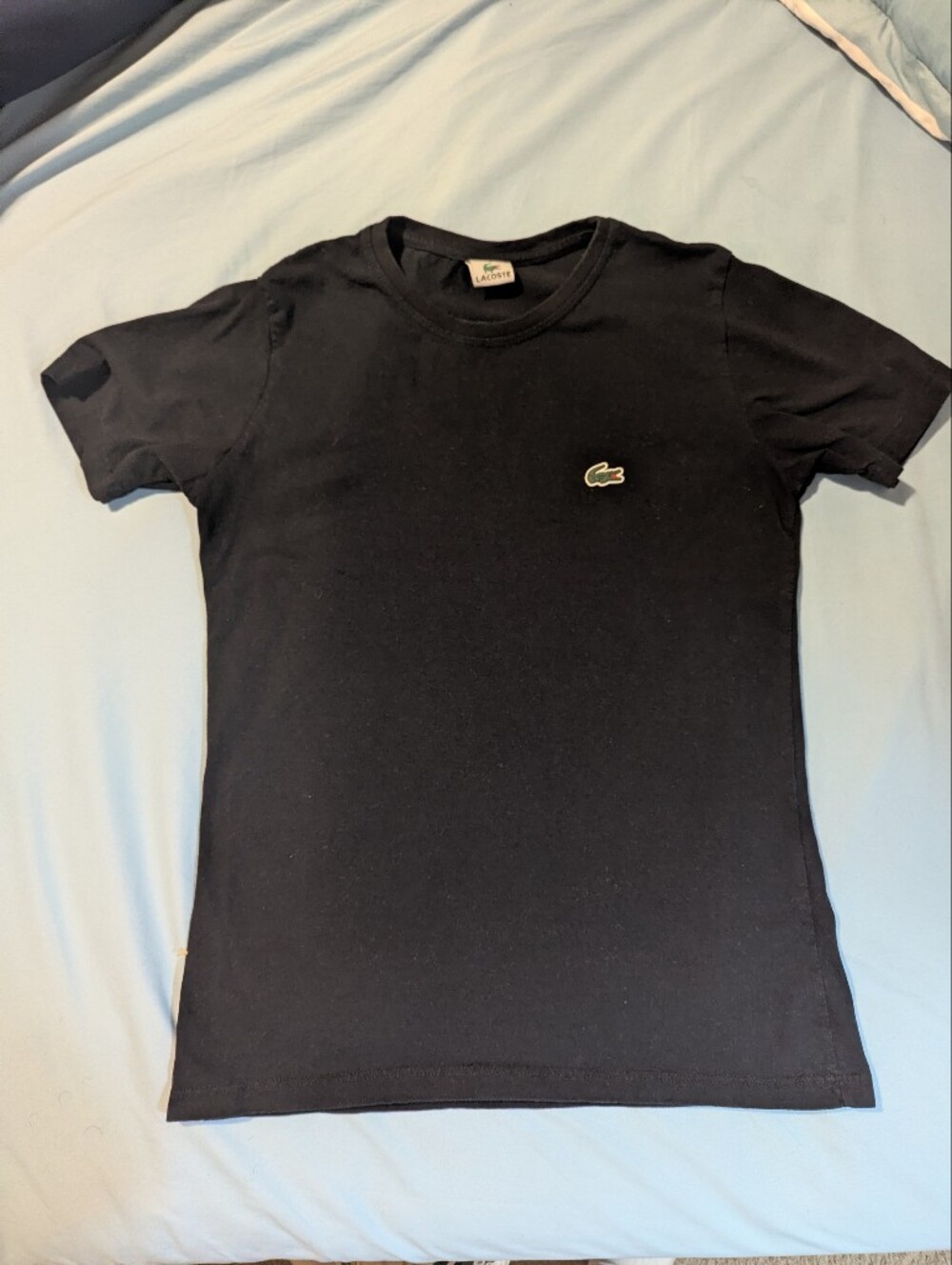 Lacoste Mens Black Logo Crew Neck Tee